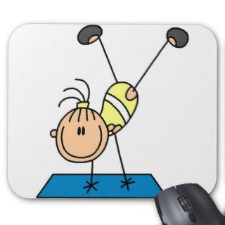 Stick Girl Doing Flips Tshirts and Gifts Mousepads