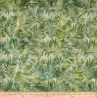 44'' Wide Artisan Batiks Totally Tropical 2 Ferns Caribbean Green Fabric By The Yard