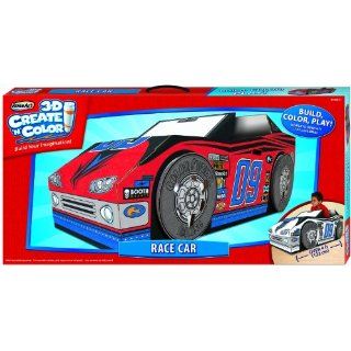 RoseArt 3D Create 'N' Color Cardboard Race Car Coloring and Assembly Set (43468)  Artists Crayons 