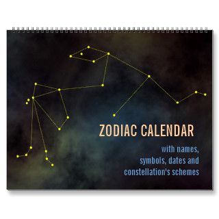 Zodiac constellations calendar