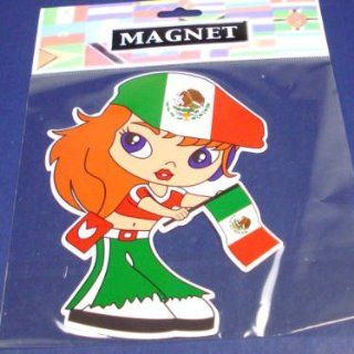 Mexico Diva Girl Magnet 6"  Refrigerator Magnets  