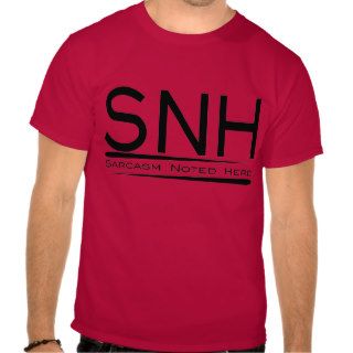 SNH Sarcasm Noted Here T Shirts