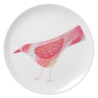 Pink Bird Party Plates
