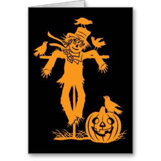 Halloween Scarecrow Silhouette Note Card