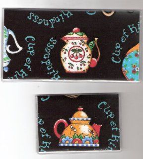 Checkbook Cover Debit Set Mary Engelbreit Cup of Kindness Teapot  