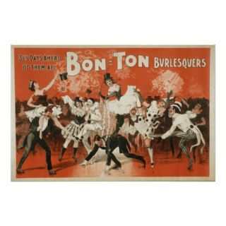 Bon Ton BURLESQUE Act VAUDEVILLE Poster