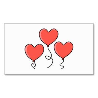 Red Heart Balloons. Business Card Templates