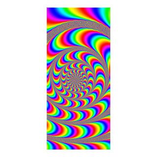 Crazy Optical Illusion Rainbow Spiral Holographic Custom Rack Cards