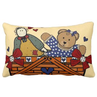 Country Critters, Bears and Ragdoll Throw Pillow