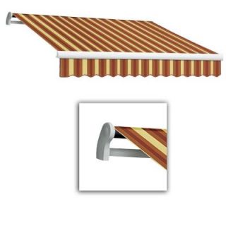 AWNTECH 12 ft. LX Maui Right Motor with Remote Retractable Acrylic Awning (120 in. Projection) in Burgundy/TanW MTR12 643 BTD