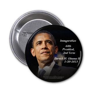 Inauguration 44th President, 2nd Term Barack Obama Pinback Buttons