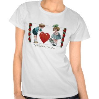 Kids, Dog and Big Heart Vintage Valentine Shirt