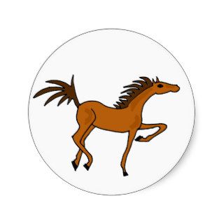 XX  Awesome Bay Horse Cartoon Sticker