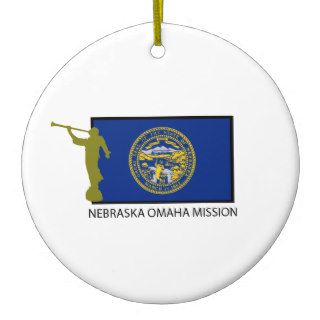 NEBRASKA OMAHA MISSION LDS CTR CHRISTMAS ORNAMENTS
