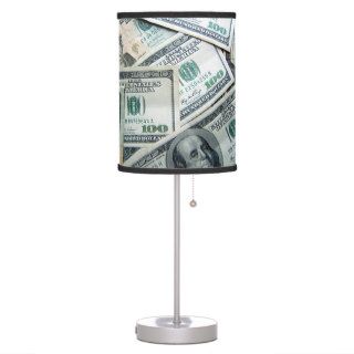 Money Hundred Dollar Bills Desk Lamps