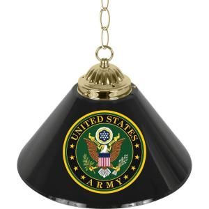 Trademark Global United States Army Symbol 14 in. Single Shade Hanging Lamp ARMY1200 SYM