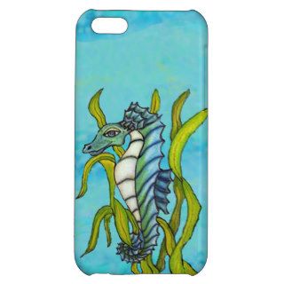 Fantasy Blue Sea Dragon Seahorse Seaweed iPhone 5C Case