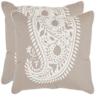 Sweet Paisley 20 inch Beige/ Ivory Decorative Pillows (Set of 2) Safavieh Throw Pillows