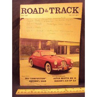 1957 57 May ROAD and TRACK Magazine, Volume 8 Number # 9 (Features Road Test On Triumph 1750 & Saab 93 Sedan) Road and Track Books