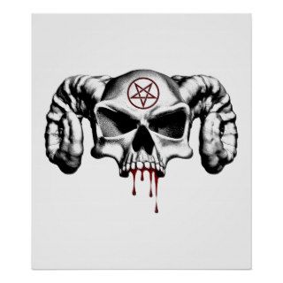 Devil Half Skull Print