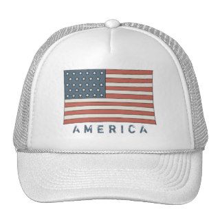 Vintage American Flag Faded Grunge America Hats