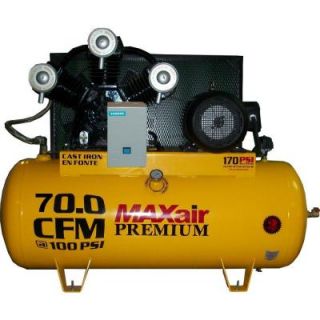 Maxair Premium Industrial 120 Gal. 15 HP Electric 575 Volt Single Stage 3 Phase Air Compressor C155120H1 CS575 MAP