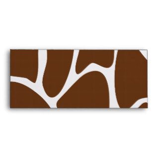 Giraffe Print Pattern in Dark Brown. Envelopes