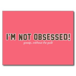 I'm Not Obsessed Logo Post Card