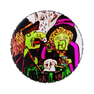 HALLOWEEN WITCHES COOK GHOST tin Jelly Belly Tin
