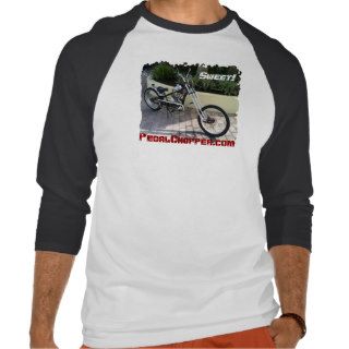 Black Pedal Chopper Motorized Bike "Sweet" Tee Shirt