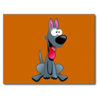 Gray Funny Dog Post Cards
