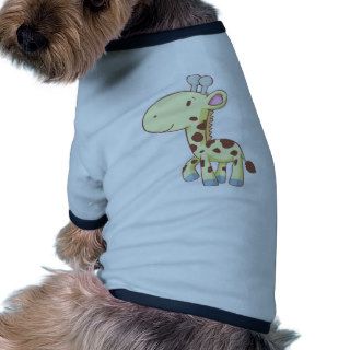 Cute Cartoon Baby Giraffe Shirts Dog Clothing
