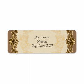 Victorian Frame in Gold Wedding Return Address Label