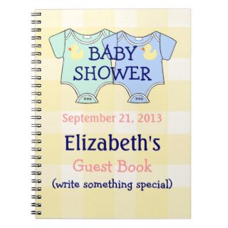 Twins Baby Shower Guestbook Journals