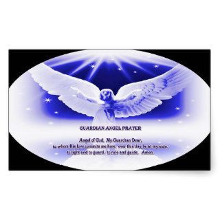 guardian angel prayer rectangle stickers
