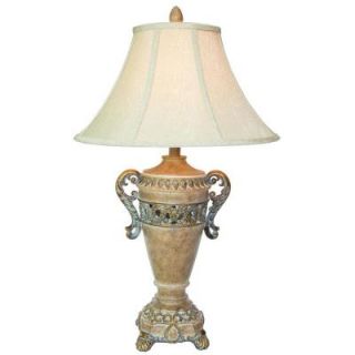 OK LIGHTING 28.5 in. Antique Brass Table Lamp OK 4197T