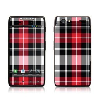 Red Plaid Design Protective Skin Decal Sticker for Motorola Droid Razr Cell Phone Cell Phones & Accessories