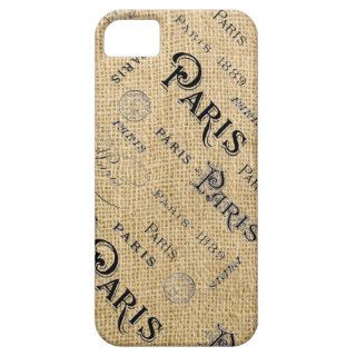 Paris on Burlap iPhone 5 Case