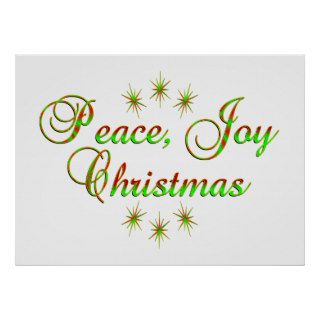 Peace Joy Christmas Print