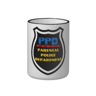 PPD   Parental Police Department Badge Mug