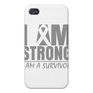 I am Strong   I am a Survivor   Brain Cancer iPhone 4/4S Case