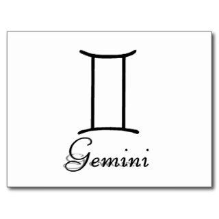 Gemini Symbol Postcards