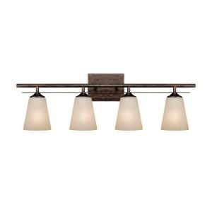 Filament Design 3 Light Rustic Vanity with Mist Scavo Glass CLI CPT203395792