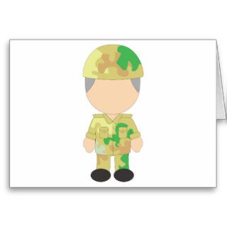 Young Soldier Greeting Cards
