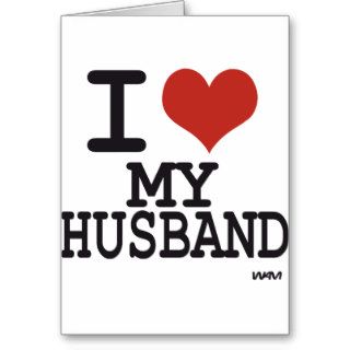 I love my husband cards