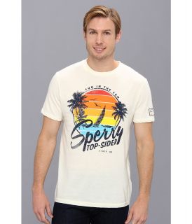 Sperry Top Sider California Dreaming T Shirts Mens Short Sleeve Pullover (White)