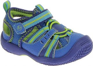 Infant/Toddler Boys Stride Rite Baby Riff   Blue/Green Leather/Mesh Sandals
