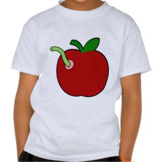 Cute Apple with Worm T shirt