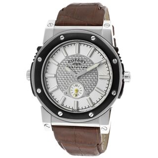 Rotary Men's 'Evolution TZ2' Brown Genuine Leather Watch Rotary Men's Rotary Watches