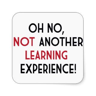 Oh No, Not Another Learning Experience Stickers